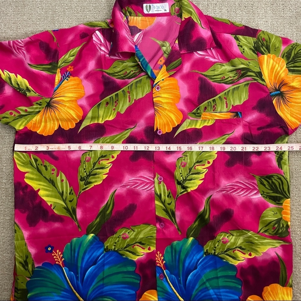 VHO Floral Hawaiian Silk Shirt Vintage Size XL - Picture 6 of 6